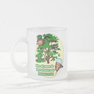 Caneca De Café Vidro Jateado Quem todo o Leprechaun visto da Dinamarca