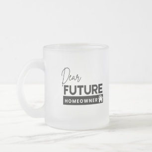 Caneca De Café Vidro Jateado Querido proprietário Futuro
