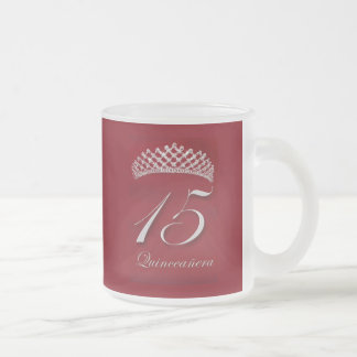 Caneca De Café Vidro Jateado Quinceañera para o 15o aniversário