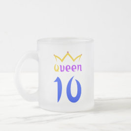 Caneca De Café Vidro Jateado Rainha 10