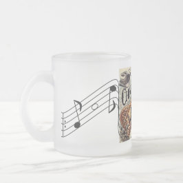 Caneca De Café Vidro Jateado Raízes em Música country