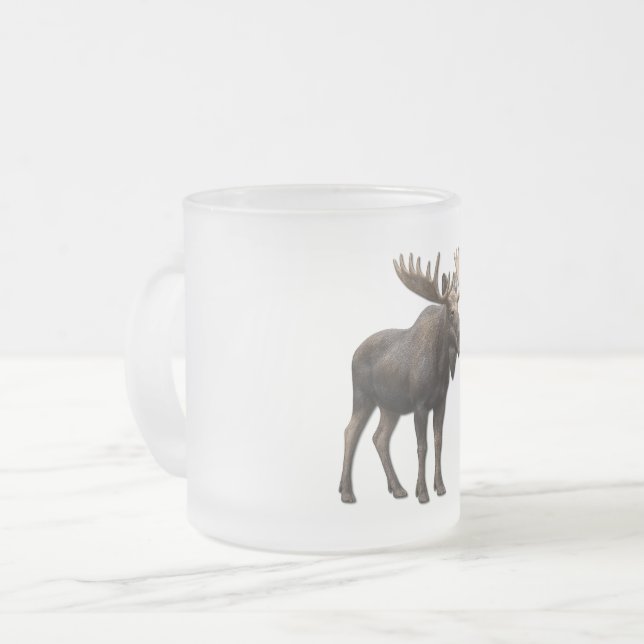 CANECA DE CAFÉ VIDRO JATEADO REALISTIC MOOSE DESIGN. SAMER BRASIL (Frente Esquerda)