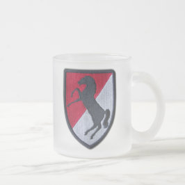 Caneca De Café Vidro Jateado Regimento de Cavalaria 11 blindada OPFOR Fort Mead