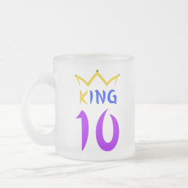 Caneca De Café Vidro Jateado Rei 10