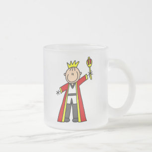 Caneca De Café Vidro Jateado Rei da Figura de Pau