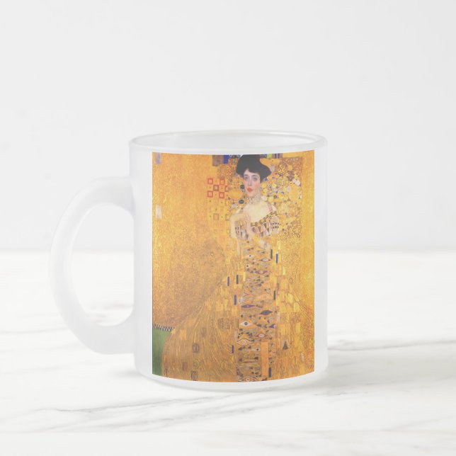 Caneca De Café Vidro Jateado Retrato de Gustav Klimt de Adele Bloch Bauer (Esquerda)