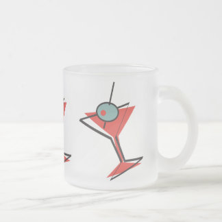 Caneca De Café Vidro Jateado retro martini, retro martini, retro...
