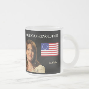 Caneca De Café Vidro Jateado Revolução Americana