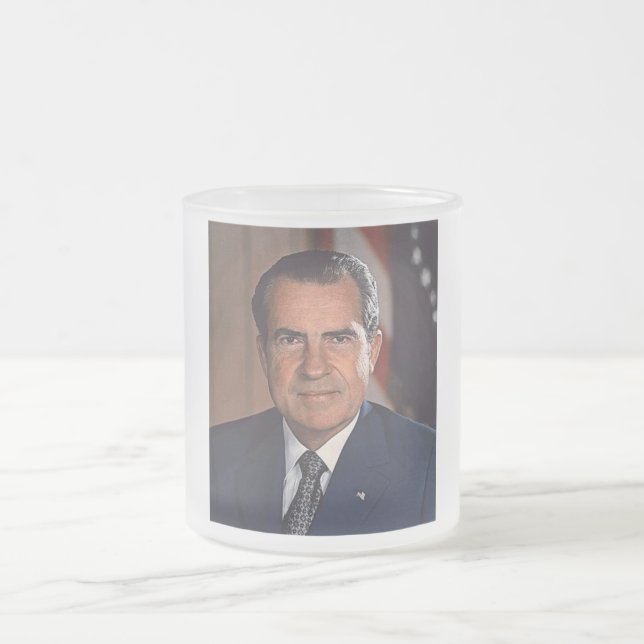 Caneca De Café Vidro Jateado Richard M. Nixon 37 (Centro)