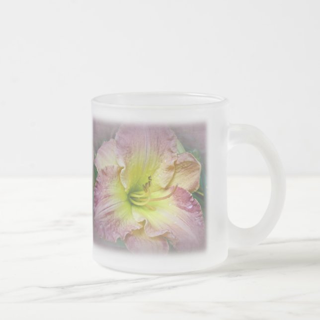 Caneca De Café Vidro Jateado Rico Rosa dia (Direita)