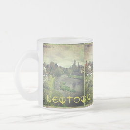 Caneca De Café Vidro Jateado Rio Hafren em Newtown, Powys, Gales