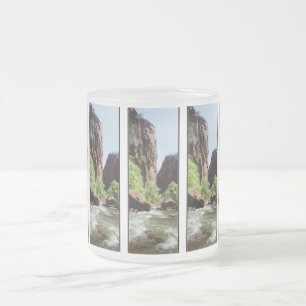 Caneca De Café Vidro Jateado Rio Virgin No Zion Nat'l Park