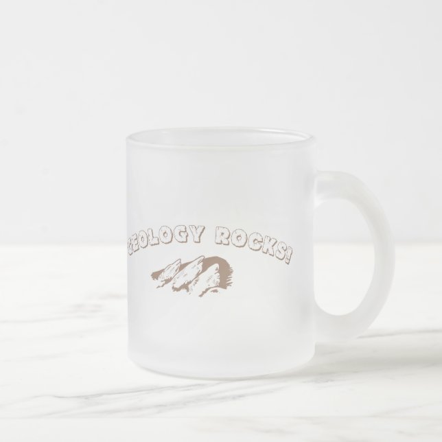 Caneca De Café Vidro Jateado Rochas da geologia! (Direita)