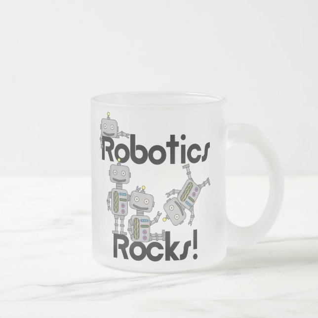 Caneca De Café Vidro Jateado Rochas da robótica (Direita)