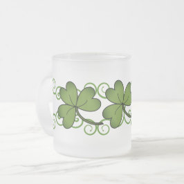 Caneca De Café Vidro Jateado Rolar & Shamrock