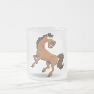 Caneca De Café Vidro Jateado Rory o Cavalo