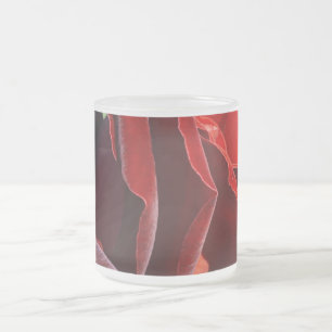 Caneca De Café Vidro Jateado Rosa vermelha