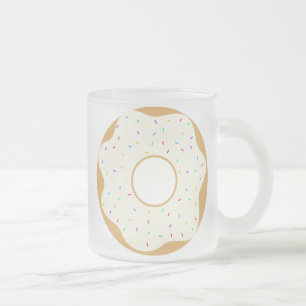 Caneca De Café Vidro Jateado Rosquinha