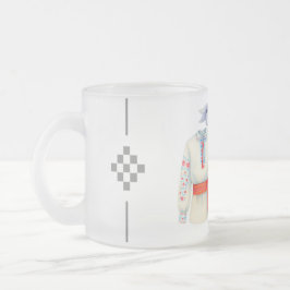 Caneca De Café Vidro Jateado Roupas romenas, roupa tradicional
