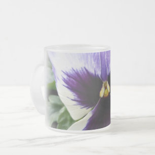 Caneca De Café Vidro Jateado roxo profundo em branco