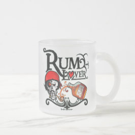 Caneca De Café Vidro Jateado Rum lover