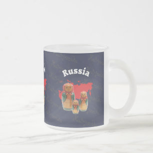 Caneca De Café Vidro Jateado Rússia - Russia Babuschka Matrjoschka taça -