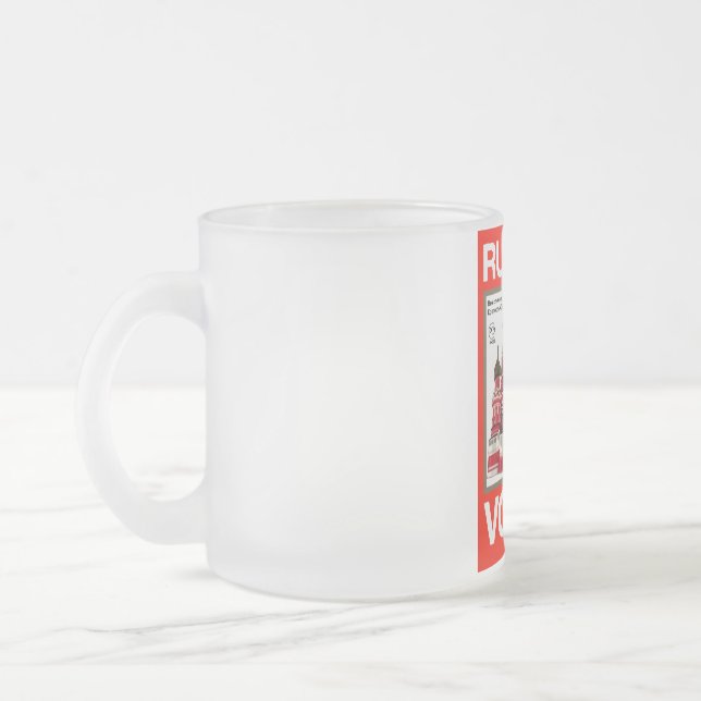 CANECA DE CAFÉ VIDRO JATEADO RUSSO VODKA (Esquerda)