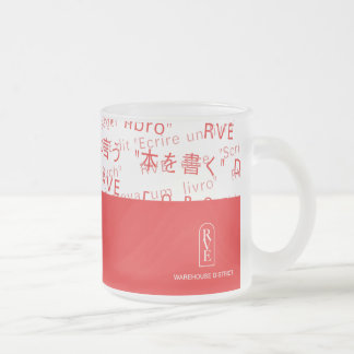 Caneca De Café Vidro Jateado RVE DIZ: "Escreva um livro" - Fosco Mug