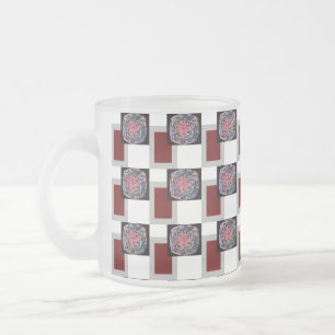 CANECA DE CAFÉ VIDRO JATEADO RZ-GIFT ESPECIALMENTE PAI_ROSA_BLACK_RED_