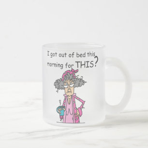 Caneca De Café Vidro Jateado Sair do humor da cama