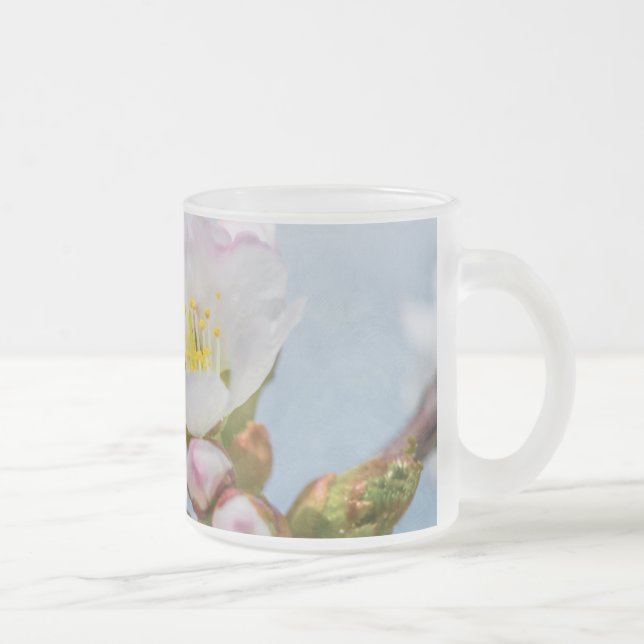 Caneca De Café Vidro Jateado Sakura Blossom (Direita)