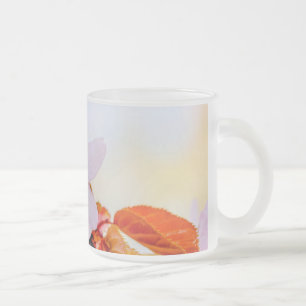 Caneca De Café Vidro Jateado Sakura - cereja japonesa floresce