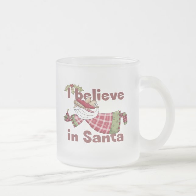 Caneca De Café Vidro Jateado Santa Claus Flies (Direita)