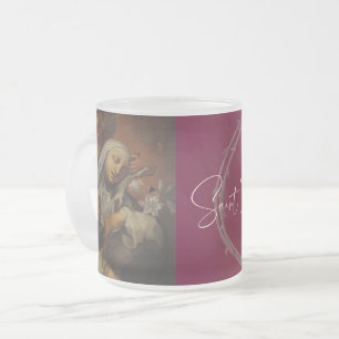 Caneca De Café Vidro Jateado Santo Catherine de Siena, Santo católico Mug