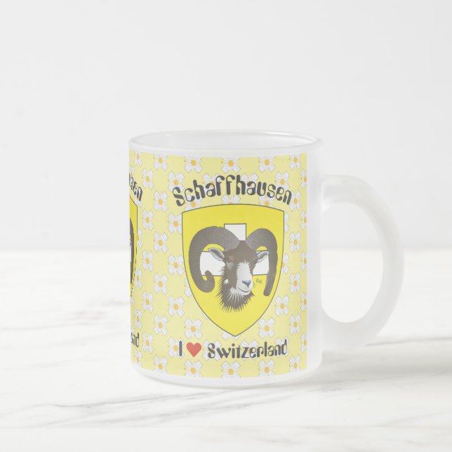 Caneca De Café Vidro Jateado Schaffhausen - Suíça Suisse - Svizzera taça (Direita)