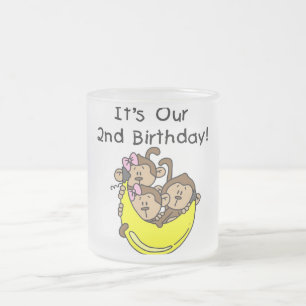 Caneca De Café Vidro Jateado Segundo Triplets - Duas Meninas e um Menino