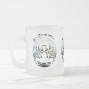 Caneca De Café Vidro Jateado Seja como água diariamente