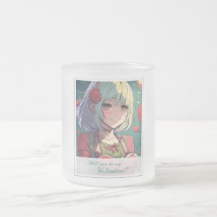 Caneca De Café Vidro Jateado Seja Meu Namorado no Estilo Mangá 33420