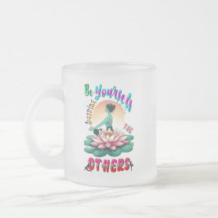 Caneca De Café Vidro Jateado Seja Você Mesmo A Inspirar Os Outros