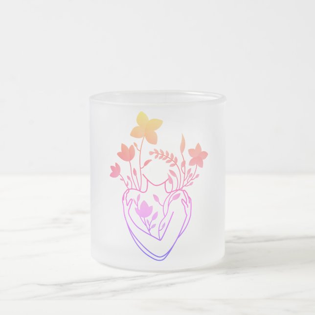 Caneca De Café Vidro Jateado Senhora Flor - Edição Venus (Centro)
