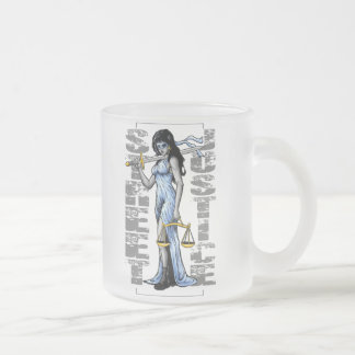 Caneca De Café Vidro Jateado Senhora quente Justiça por justiça da rua