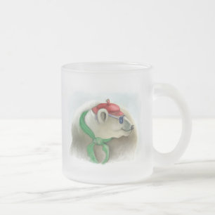 Caneca De Café Vidro Jateado Série de animais felizes "8"