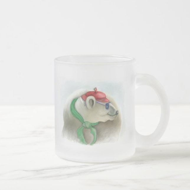 Caneca De Café Vidro Jateado Série de animais felizes "8" (Direita)