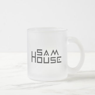 Caneca De Café Vidro Jateado Seu costume caneca do vidro de fosco de 10 onças