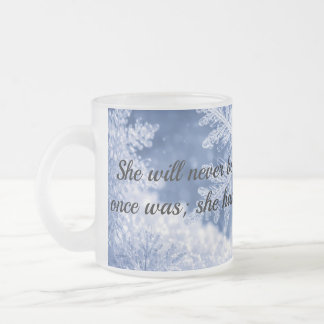 Caneca De Café Vidro Jateado She will never be the same frosted glass coffee mu