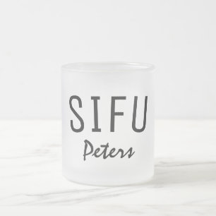Caneca De Café Vidro Jateado Sifu