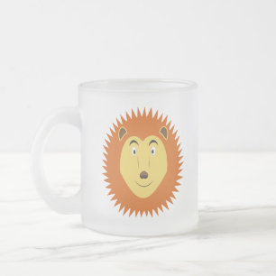 Caneca De Café Vidro Jateado Signo de Leão Aniversário Leão