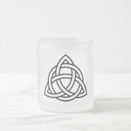 Caneca De Café Vidro Jateado Símbolo Celtic Trinity Knot Triquetra