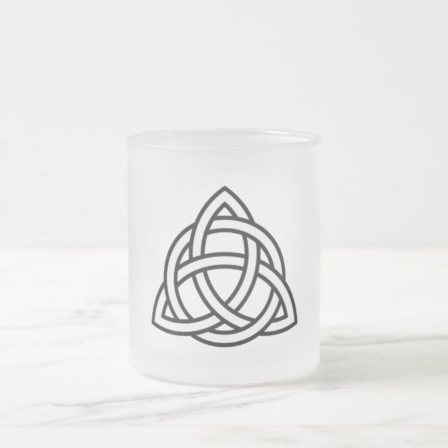 Caneca De Café Vidro Jateado Símbolo Celtic Trinity Knot Triquetra (Centro)