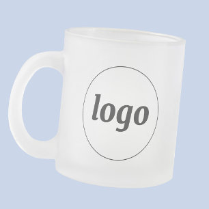Caneca De Café Vidro Jateado Simples Logotipo de Marcas Empresariais Promociona